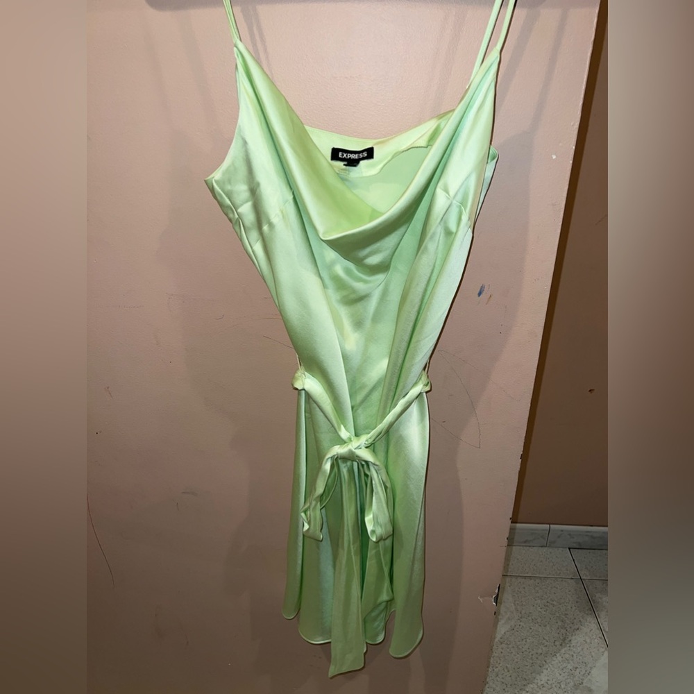 Lime green Express dress